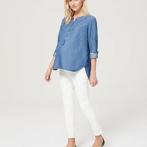 LOFT Petite Maternity Jeans - White
